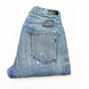 Scotch & Soda L'Adorable Boyfriend Embroidered Patches Denim Jeans Size 26 / 32